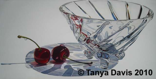 Cut Glass with Cherries