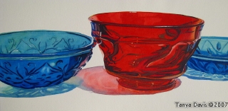 Red and Blue Glass