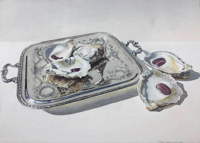 Silver with Oysters
