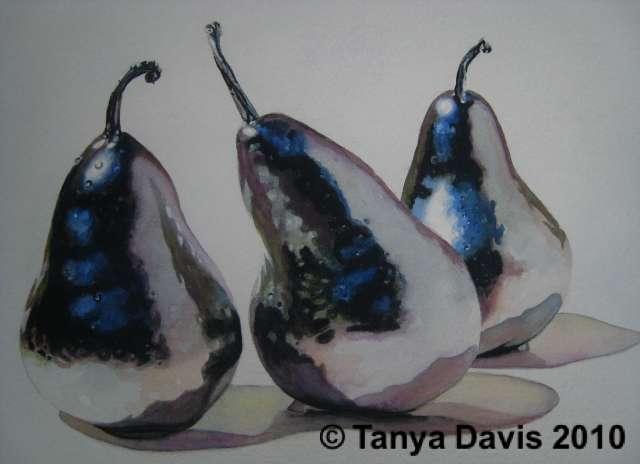 Three Silver Pears