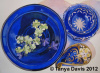 Cobalt Bowls with Pennywort and Lobelia