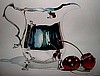 Footed Creamer with Cherries