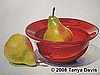 Red Bowl with Pears