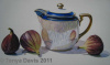 Noritake Pot with Figs